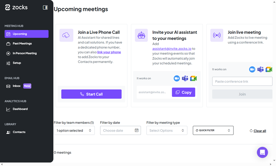 Zocks Upcoming